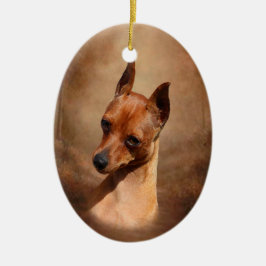 Zwergpinscher-Verzierung Keramikornament