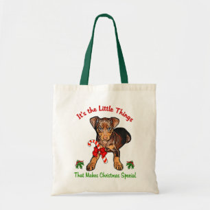 Zwergpinscher-Weihnachtsgeschenke Tragetasche
