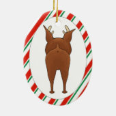 Zwergpinscher-Weihnachtsverzierung Keramikornament (Hinten)