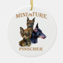 Zwergpinscher-Weihnachtsverzierungen Keramik Ornament
