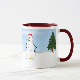 Zwergpinscher-Winter-Szene Tasse