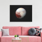 Zwergplanet Pluto von New Horizons ummantelt Canva Leinwanddruck (Insitu (Wohnzimmer))