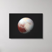 Zwergplanet Pluto von New Horizons ummantelt Canva Leinwanddruck (Vorderseite)