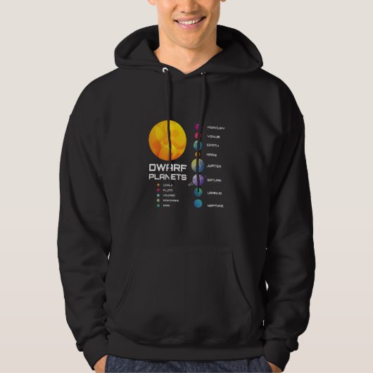 Zwergplaneten des Sonnensystems Weltraumastronaut  Hoodie (Vorderseite)