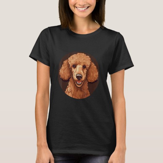 Zwergpudel braune Hunderasse T-Shirt (Vorderseite)