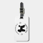 Zwergpudel Gepäckanhänger (Vorderseite vertikal)