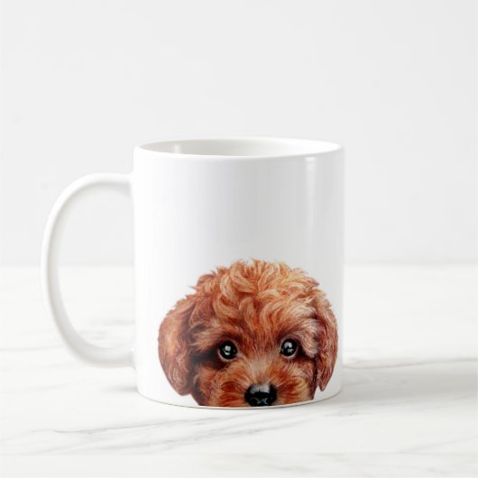 Zwergpudel rötliches brwon kaffeetasse (Links)