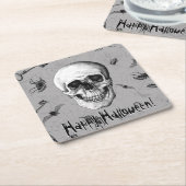 Zwergschädel und Spinnen Rechteckiger Pappuntersetzer (angewinkelt)