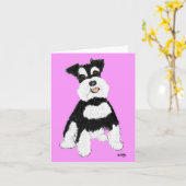 Zwergschnauzer-Anmerkungs-Karte Karte (Gelbe Blume)