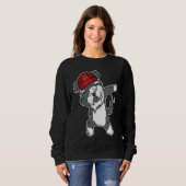 Zwergschnauzer Dabbing Sweatshirt (Vorne ganz)