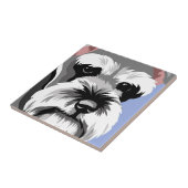 Zwergschnauzer-Geschenke Fliese (Seite)