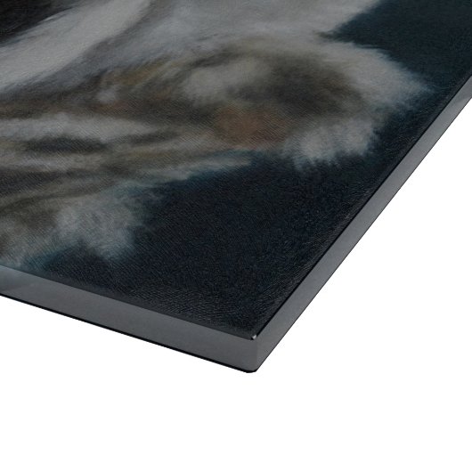 Zwergschnauzer - Glasschneiden-Brett Schneidebrett (Ecke)