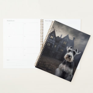 Zwergschnauzer Halloween Gruselig Planer