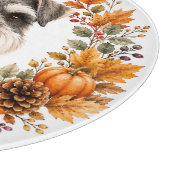 Zwergschnauzer Herbst Schneidebrett (Ecke)