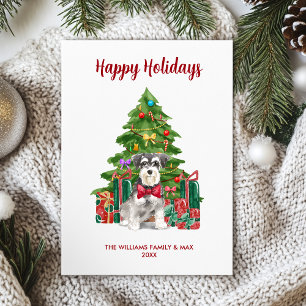 Zwergschnauzer-Hundefamilie Weihnachten