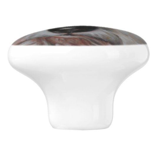 Zwergschnauzer Keramikknauf (Seitenansicht)