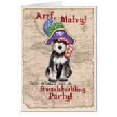 Zwergschnauzer-Piraten-Einladung (Vorne)