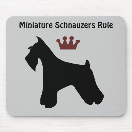 Zwergschnauzer-Regel Mousepad (Vorne)