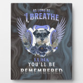 Zwergschnauzer solange ich das Gedächtnis durchatm Fotoplatte (Vorderseite)