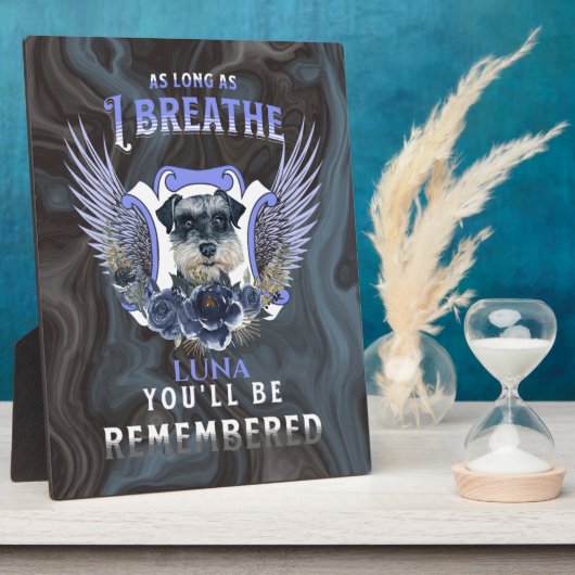 Zwergschnauzer solange ich das Gedächtnis durchatm Fotoplatte (Seite)