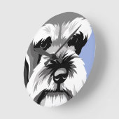 Zwergschnauzer-Uhren Runde Wanduhr (Winkel)