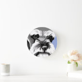Zwergschnauzer-Uhren Runde Wanduhr (Zuhause)