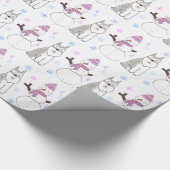 Zwergschnauzer und Schneemann Geschenkpapier (Ecke)