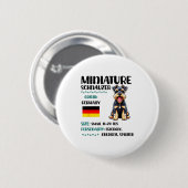 Zwergschnauzer Ursprung Lustiger Zwergschnauzer Lo Button (Vorne & Hinten)