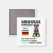 Zwergschnauzer Ursprung Lustiger Zwergschnauzer Lo Magnet (Vorderseite/Rückseite)