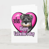 Zwergschnauzer-Valentinstag Feiertagskarte (Vorderseite)