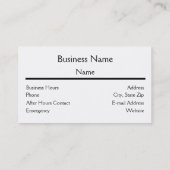 Zwergschnauzer-Visitenkarte - #3 Visitenkarte (Rückseite)