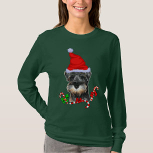 Zwergschnauzer-Weihnachten fröhlich T-Shirt