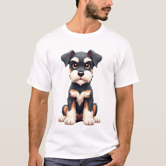 Zwergschnauzer-Welpe (1) T-Shirt (Vorderseite)