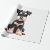 Zwergschnauzer-Welpe (2) Geschenkpapier (Ungerollt)