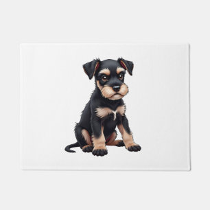Zwergschnauzer-Welpe (3) Fußmatte