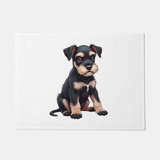 Zwergschnauzer-Welpe (3) Fußmatte (Vorderseite)