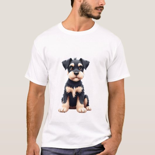 Zwergschnauzer-Welpe (4) T-Shirt (Vorderseite)