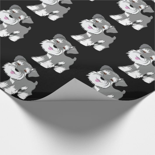 Zwergschnauzer-Welpe Geschenkpapier (Ecke)