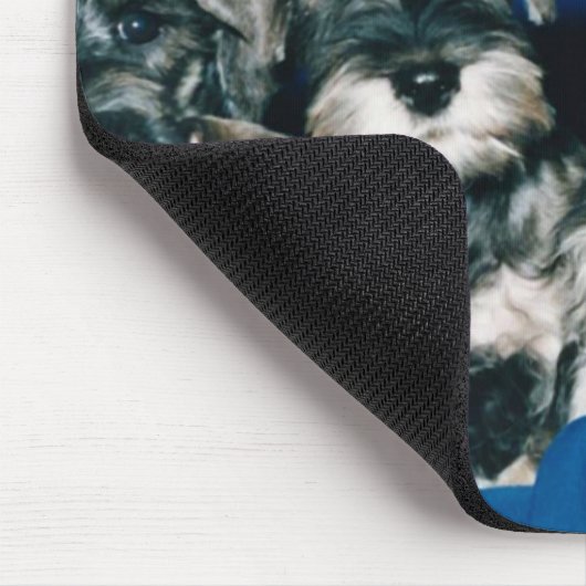 Zwergschnauzer-Welpen Mousepad (Ecke)