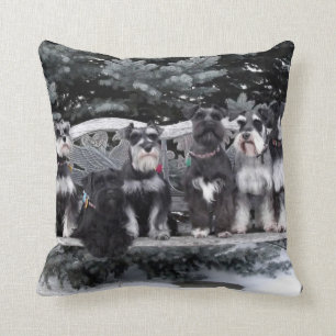 Zwergschnauzer-Wurfs-Kissen Kissen