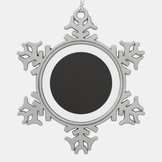 Zwergschneeflocken Roter Hintergrund Schneeflocken Zinn-Ornament (Vorderseite)