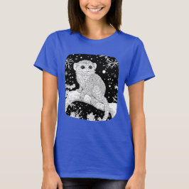 Zwergseidenäffchen bei Nacht unterm Sternenhimmel T-Shirt