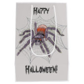 Zwergspinne im WebHalloween-Tintenfisch Mittlere Geschenktüte (Rückseite)