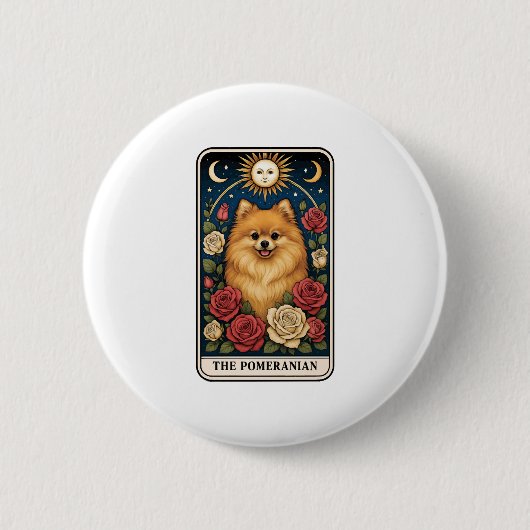 Zwergspitz Button (Vorderseite)