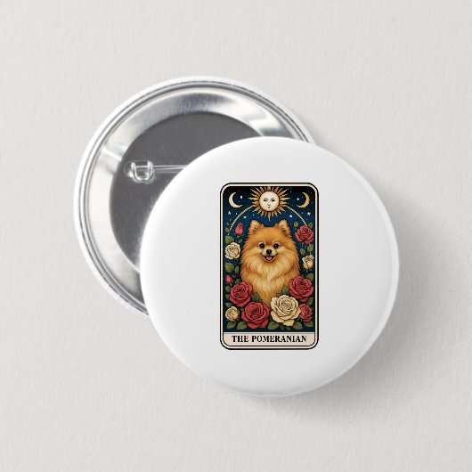 Zwergspitz Button (Vorne & Hinten)