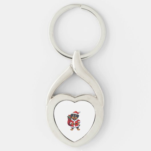 Zwergspitz-Geschenk Überraschung Schlüsselanhänger (Vorderseite)