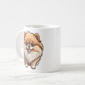 Zwergspitz Kaffeetasse (Vorderseite Links)