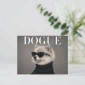 Zwergspitz Luxus Haute Couture Postkarte (Stehend Vorderseite)