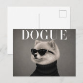 Zwergspitz Luxus Haute Couture Postkarte (Vorne/Hinten)