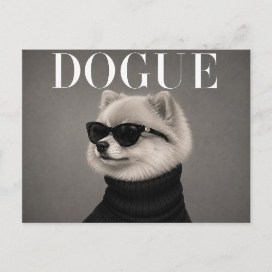 Zwergspitz Luxus Haute Couture Postkarte (Vorderseite)